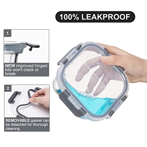 20-Piece Glass Meal Prep Container Set